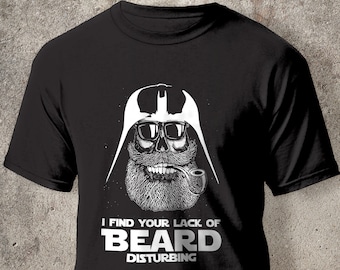 Funny Beard Shirts | Lack of Beard Disturbing | Cool Mens Gift