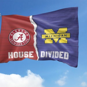 Custom House Divided Flag, House Divided Baseball, Basketball Team Flag, American Football Flag, Personalized Gifts for Him E2HT23