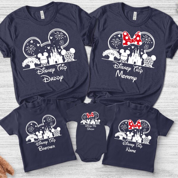 Custom Disney Trip 2024 Shirts, Disneyland Family Shirt, Disney Squad Shirt, Minnie And Mickey Shirt, Disney Birthday 2024 Tee SKSN13
