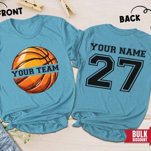 Personalized Basketball Shirt, Custom Basketball Shirt, Basketball Mom Tee, Basketball Team Shirt,Basketball Shirt, School Basketball UMWJ01
