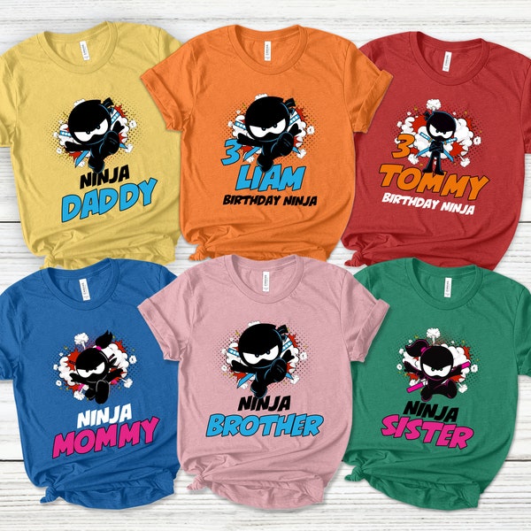 Personalized Ninja Kidz TV Birthday Shirt,Ninja Kidz Family Party Matching Shirt,Ninja Family Shirt,Birthday Gifts For Kids HANX06