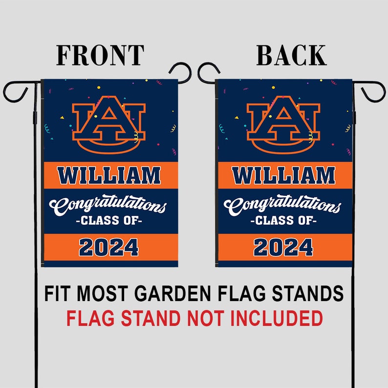 Personalized Graduation 2024 Flag, Graduate Yard Sign, Class of 2024 Yard Sign, College Grad Flag, University Grad Flag UMWI25 image 3