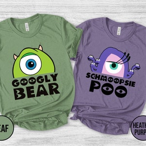 Googly Bear and Schmoopsie Poo Couple Shirt/Monsters Inc Couple Shirts/Disney Anniversary Shirt/Disneyworld Couple Shirt O-06052301A