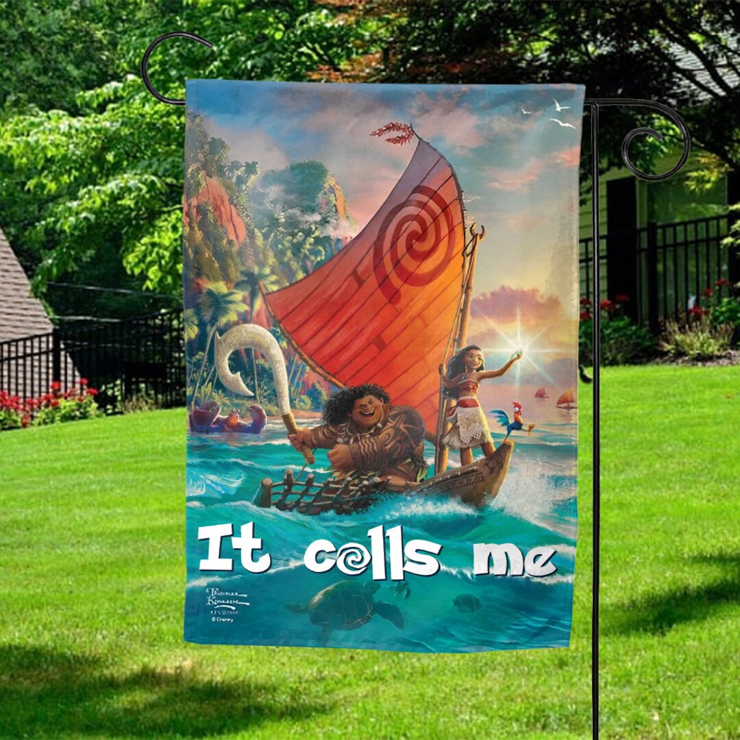 Moana Yard Flag, Moana Double-sided Garden Flag, Birthday Flag,outdoor ...