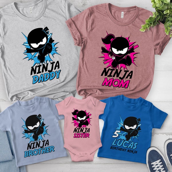 Personalized Ninja Kidz TV Birthday Shirt, Ninja Kidz Family Party Matching, Ninja Family Shirt, Birthday Gifts For Kids  H-02082208