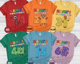 Numberblocks Birthday Shirt/Personalized Numberblocks Family Birthday Shirt/Numberblocks Family Shirt/Numberblocks Group Shirts OFWD11