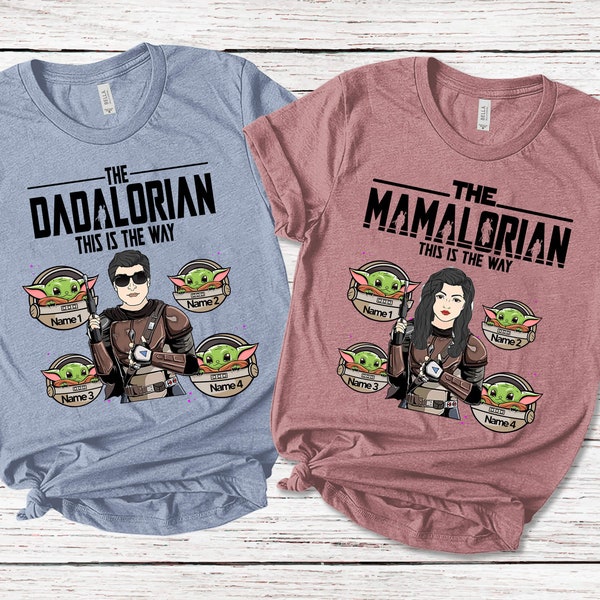 Mamalorian Dadalorian The Child Matching Shirts, Dadalorian Shirt, Momalorian , Mommy Daddy Child Shirt,Family Matching,Star Wars K-11042316