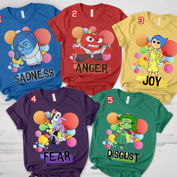 Inside Out Characters Costume/Inside Out Shirt/Inside Out Birthday/Inside Out Group Matching/Inside Out Halloween Costume O-01082225