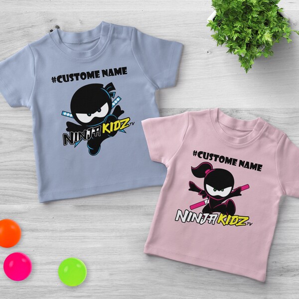 Ninja Kidz Tv Kids T-Shirt,Gaming Team Shirt, Ninja Kiz personalized shirt, Youth Shirt, Baby Shirt, Infant Bodysuit,lovely gift, H-08032202