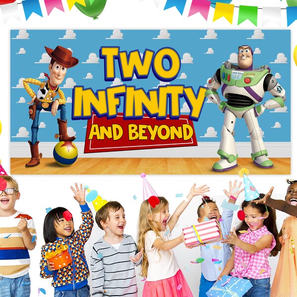 Two Infinity & Beyond Birthday Backdrop/Toy Story Birthday Banner/Two Infinity  Beyond Backdrop/Two Infinity Beyond Backdrop OFX512