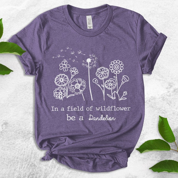 Purple Up for Military Kids T-shirt, In a field of wildflowers be a dandelion, Purple Up shirt UMWC12