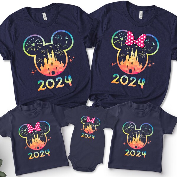 Custom Disney 2024 Family Vacation Shirt, Family Trip 2024 Shirt, Personalized Family Vacation Outfit, Family Vacation Disney Shirt E2EC01