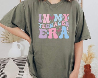 In My Teenage Era Shirt, 13th Birthday Tshirt, Birthday Girl Tee, Gift For Teen, Teenager 13 Clothing, Thirteenth Bday, Thirteen E2GA32