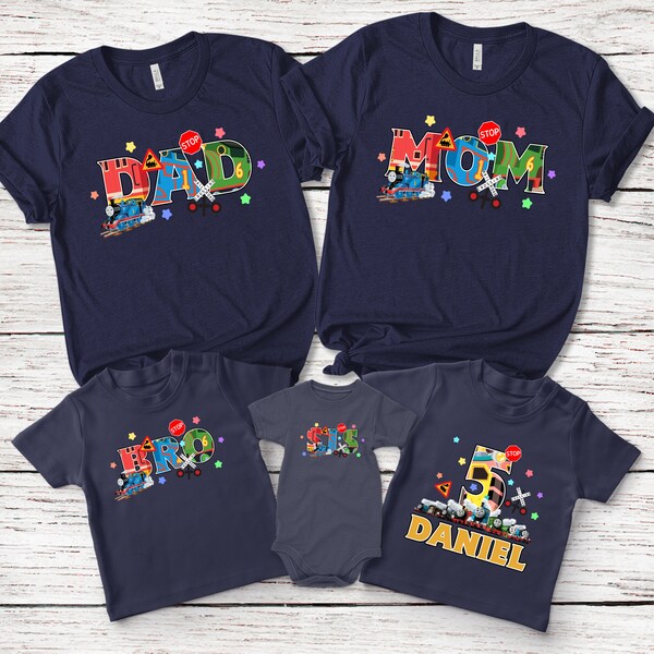 Thomas And Friends Shirt Thomas Train Family Shirt Thomas Train Birthday Shirt Thomas Friends Birthday Party Shirt E-14032344