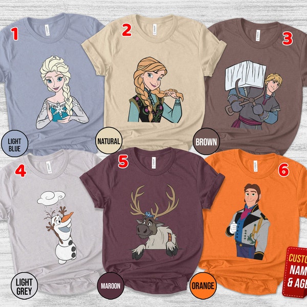 Frozen Costume Shirts/Kristoff and Anna Costume Shirts/Frozen Halloween Costumes/Princess Anna and Kristoff Costume T-shirts OFWB04