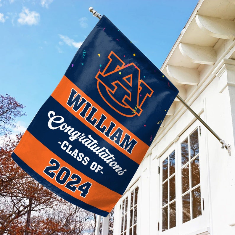 Personalized Graduation 2024 Flag, Graduate Yard Sign, Class of 2024 Yard Sign, College Grad Flag, University Grad Flag UMWI25 image 4