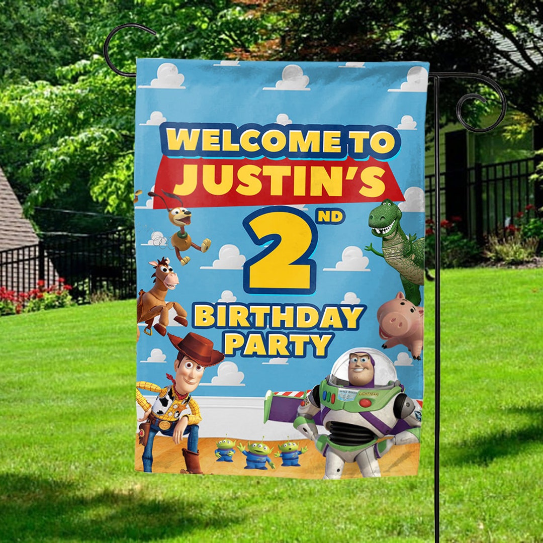 Birthday Toy Story Welcome Sign Board, Personalized Toy Story Party ...