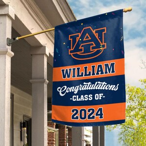 Personalized Graduation 2024 Flag, Graduate Yard Sign, Class of 2024 Yard Sign, College Grad Flag, University Grad Flag UMWI25 image 5