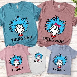 Thing 1, Thing 2, Thing 3 Customized Birthday Family Matching Shirt, Thing Mom, Holiday Shirt, Birthday Party Shirt SJY327
