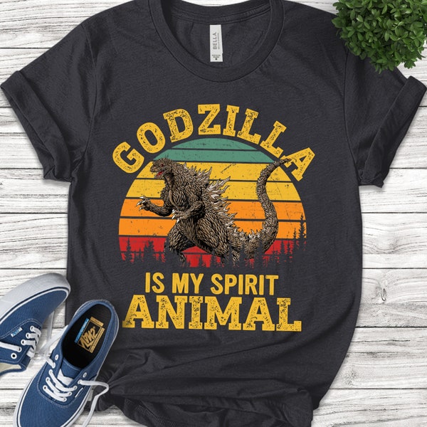 Godzilla Is My Spirit Animal T-shirt/Retro Godzilla T-shirt/Vintage Shirt/Godzilla Vintage Shirt/Spirit Animal Shirt O-14122208