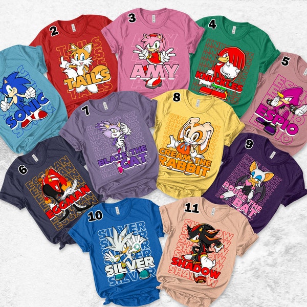 Sonic the Hedgehog Shirt,Sonic Shirt,Sonic Birthday Shirt,Sonic Group Matching Shirt,Sonic Family Party Shirt ULAW08