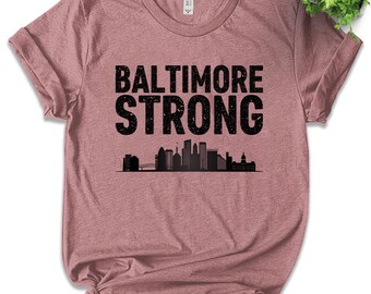 Baltimore Strong Shirt, Stay Strong Baltimore, Resilience Bridge Graphic Tee, Commemorative March 2024 E2G597