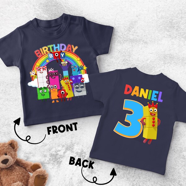 Numberblocks Shirt, Numberblocks Family Birthday Shirt, Personalized 1 To 10 Numberblocks Shirt, Custom Numberblocks Matching Shirt ULAW13