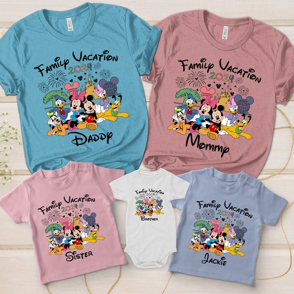 Personalized Mickey and Friends Disney Trip 2024 shirts, Disney Matching Group Family, Disney Vacation 2024, Disneyland Disneyworld UMU307