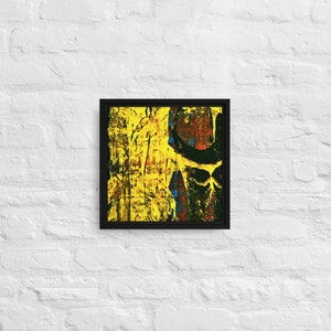 Original framed abstract modern wall art on canvas