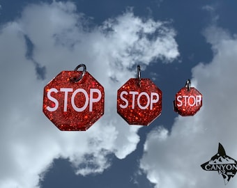 Glitter stop sign accessory