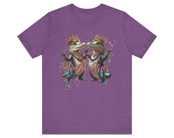 Mardi Gras Gator Party Tee - Lustiges Fat optimales Outfit | Festival T-Shirt | Louisiana Karneval Parade T-Shirt für Männer & Frauen