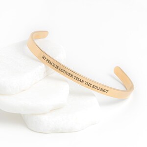 Funny Affirmation Empowerment Bracelet, Self Love & Mental Health for Women, Self Care Therapy Gift for Daughter, Friend, Healing Jewelry