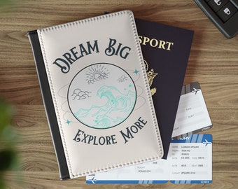 Passport Cover Personalized, Leather Passport Holder, RFID Passport Wallet, Credit Card & ID Holder, Traveler's Gift, Wedding Travel Gift