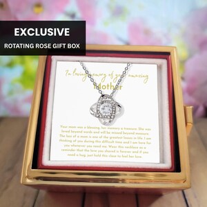 Memorial Gift for Loss of Mom, Sympathy Necklace with Heartfelt Message Card, Condolence Bereavement Jewelry for Daughter, Friend or Family