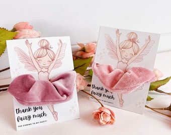 Fairy Scrunchie Party Favor Tag, Printable Birthday Gift (PDF)