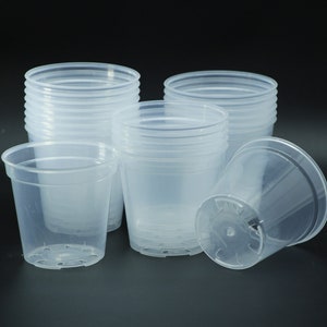 Puede incluir: Un conjunto de macetas de plástico transparente, perfectas para comenzar semillas o propagar esquejes.