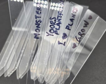 Clear Acrylic Plant Tags | 2 Sizes Available