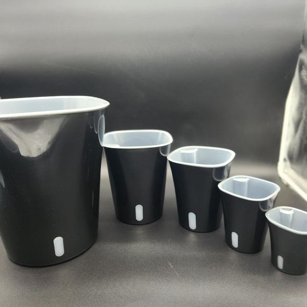 Self Watering Plant Pots With Clear Inner Pots - Black
