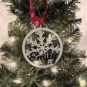 Adornos navideños personalizados / Lindos copos de nieve personalizables