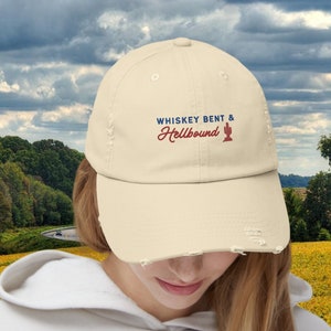 Whiskey Bent & Hellbound Hat | Cowboy Hat | Western Baseball Cap | Distressed Southern Hat | Western Graphic | Western Clothing