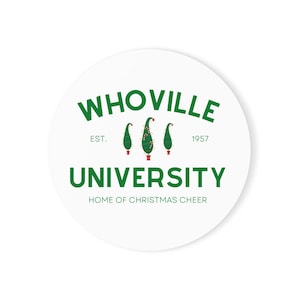 Chistmas Coasters | Holiday Coasters | Christmas Decor | Christmas Decorations | Grinch Coasters | Whoville Coasters