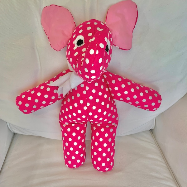 Pink Polka Dot Elephant Etsy