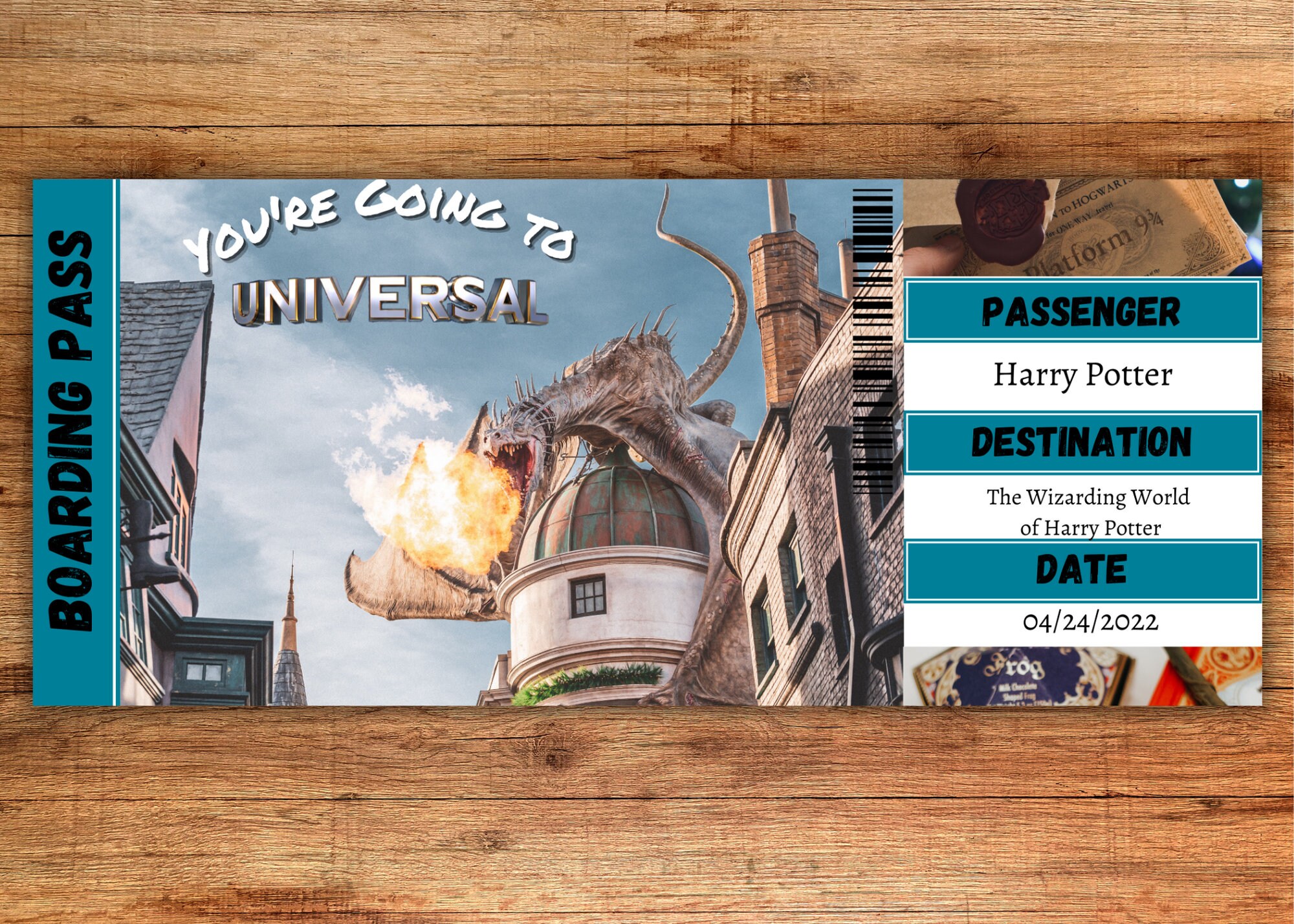 Universal Surprise Ticket, Printable Theme Park Surprise Reveal ...