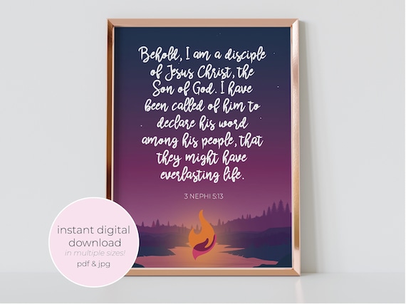 2024 Youth Theme I am a Disciple of Jesus Christ, Printable Bulletin Board, YW YM Theme Poster Digital Download, LDS Poster, Youth printable