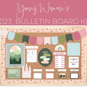 2023 Young Women Bulletin Board Kit, 2023 LDS Youth Theme, Cairn Young Women Theme Kit I can do all things through Christ, Phillippians 4:13