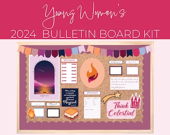 2024 Young Women Bulletin Board Kit, 2024 LDS Youth Theme, Fire Young Women Theme Kit I am a Disciple of Jesus Christ 3 Nephi 5:13