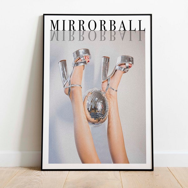 Mirrorball Print, Disco ball print, Folklore Design, Girly Wall Art, Preppy Wall Art, Retro Dorm Room Decor, Swiftie Gift