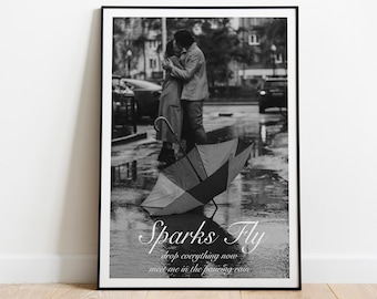 Sparks Fly Print, Girly Wall Art, Preppy Wall Art, Dorm Room Decor Wall Art, Gift