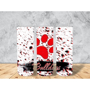 Bulldogs 20oz Tumbler Designs, Tumbler Wrap, Sublimation