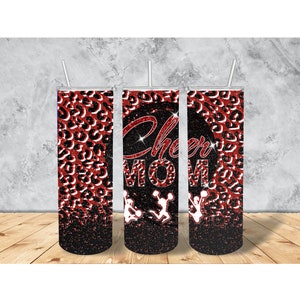 Cheer Tumbler Design, 20oz Skinny Tumbler Design, Cheer Mom Sublimation Tumbler